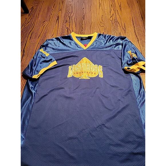 Las Vegas Twenty One Jersey Mens 2XL Red & Black 21 Short Sleeve Embroidered - Picture 8 of 12